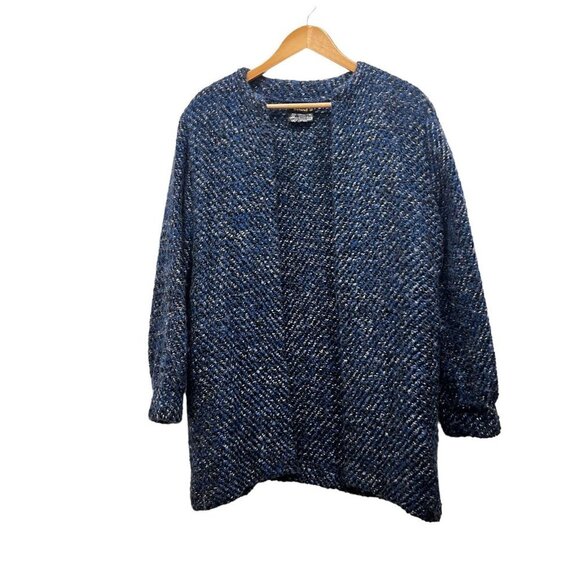 Tapestries Ireland Helena Ruuth Blue Pockets Wool Blend Cardigan Jacket Large - Picture 1 of 12